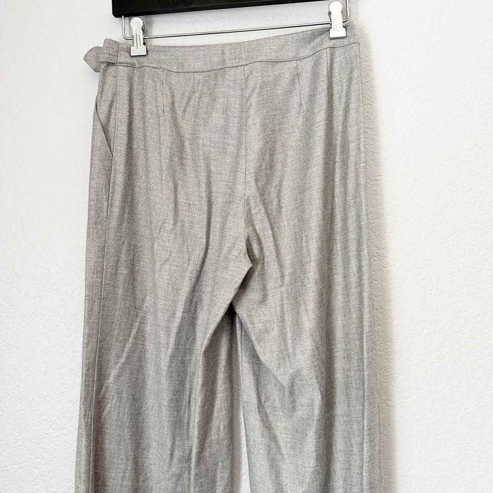 ST. JOHN Gray Wide Leg Dress Pants With Belt 6 - Picture 6 of 9